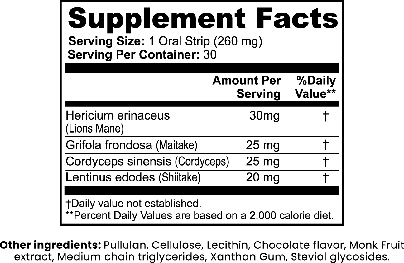 Body2fit Mushroom Focus Brain Strips